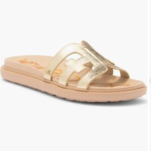 Sam Edelman Gold Slide Sandals